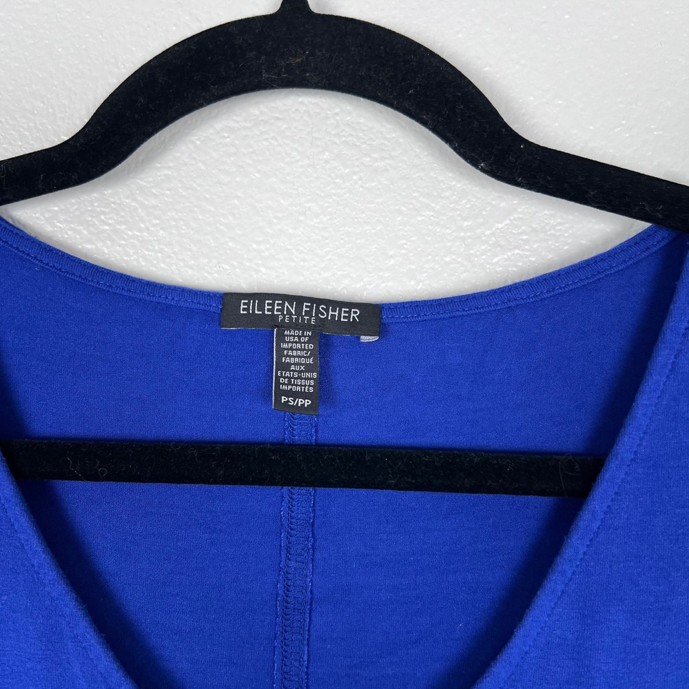 Eileen FIsher Women's Sleeveless V‎ Neck Dress Blue Sz PS - Picture 2 of 6